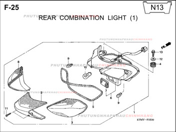 F25 – CỤM ĐÈN HẬU (1) – HONDA FUTURE II NEO X 125