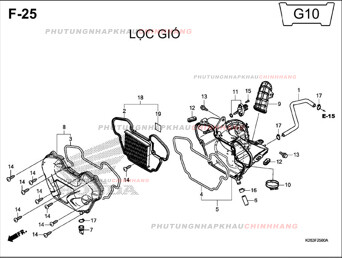 F25 – LỌC GIÓ – HONDA MSX 125 (K26)