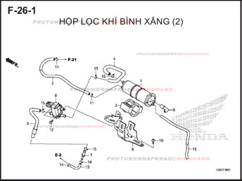 F26-1 – HỘP LỌC KHÍ BÌNH XĂNG (2) – HONDA MSX 125 (K26R)