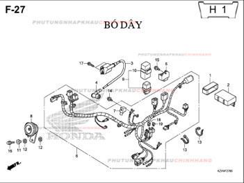 F27 – BÓ DÂY – HONDA DREAM 110 (KZV)