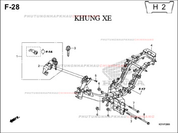 F28 – KHUNG XE – HONDA DREAM 110 (KZV)