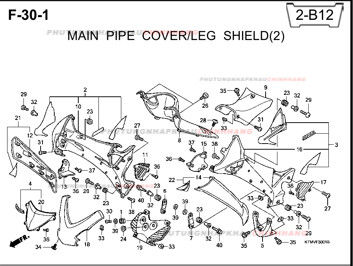 F30-1 – ỐP ỐNG CHÍNH (2) – HONDA FUTURE II NEO X 125