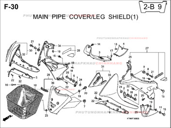 F30 – ỐP ỐNG CHÍNH (1) – HONDA FUTURE II NEO X 125