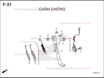 F31 – CHÂN CHỐNG – HONDA MSX 125 (K26R)