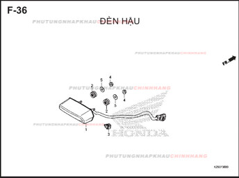 F36 – ĐÈN HẬU – HONDA MSX 125 (K26R)