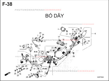 F38 – BÓ DÂY – HONDA CBR 150R (K45R)