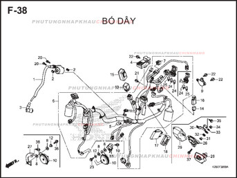 F38 – BÓ DÂY – HONDA MSX 125 (K26R)