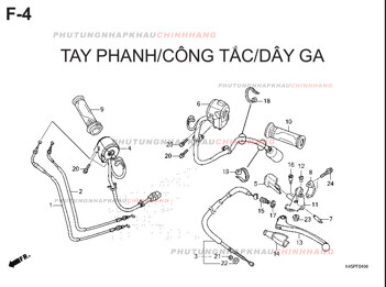 F4 – TAY PHANH CÔNG TẮC DÂY GA – HONDA CBR 150R (K45R)