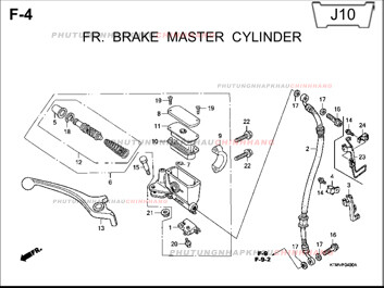F4 – XY LANH CHÍNH PHANH TRƯỚC – HONDA FUTURE II NEO X 125