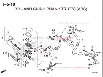F5-10 – XY LANH CHÍNH PHANH TRƯỚC (ABS) – HONDA MSX 125 (K26R)