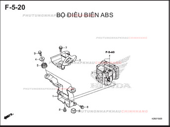 F5-20 – BỘ ĐIỀU BIẾN ABS – HONDA MSX 125 (K26R)