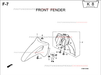F7 – CHẮN BÙN TRƯỚC – HONDA FUTURE II NEO X 125