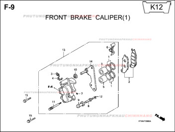 F9 – NGÀM PHANH TRƯỚC (1) – HONDA FUTURE II NEO X 125