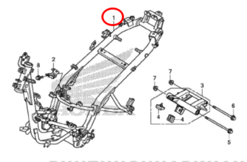 Khung xe Air Blade 125 2013 2014 2015, Sườn xe AB 125 K27
