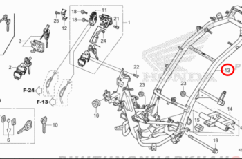 Khung xe Air blade 125 2016 – 2019 khóa chìa, Sườn xe AB 125 K66