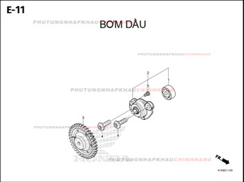 E11 – BƠM DẦU – HONDA SH MODE 125 (K1N)