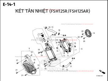 E14-1 – KÉT TẢN NHIỆT (2025) – HONDA SH MODE 125 (K1N)