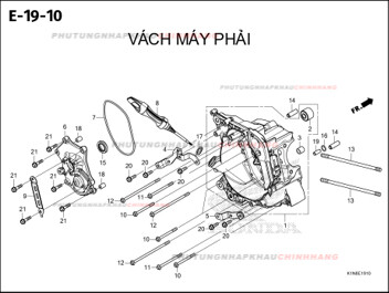 E19-10 – VÁCH MÁY PHẢI – HONDA SH MODE 125 (K1N)