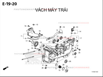 E19-20 – VÁCH MÁY TRÁI – HONDA SH MODE 125 (K1N)
