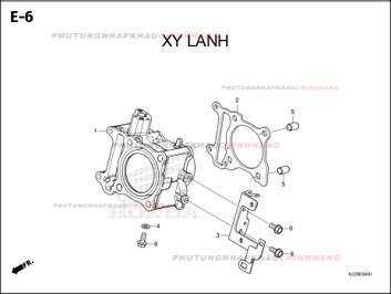 E6 – XY LANH – HONDA AIR BLADE 125-160 (K3AT-K2ZT)