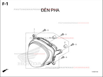 F1 – ĐÈN PHA – HONDA SH MODE 125 (K1N)