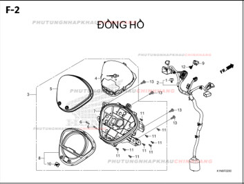 F2 – ĐỒNG HỒ – HONDA SH MODE 125 (K1N)