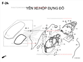 F24 – YÊN XE HỘP ĐỰNG ĐỒ – HONDA SH MODE 125 (K1N)