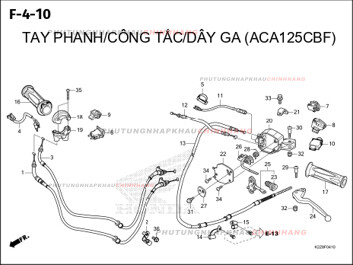F4-10 – TAY PHANH CÔNG TẮC DÂY GA (CBS) – HONDA AIR BLADE 125-160 (K3AT-K2ZT)