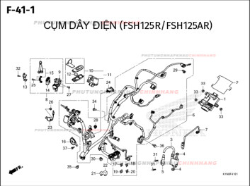 F41-1 – CỤM DÂY ĐIỆN (2025) – HONDA SH MODE 125 (K1N)