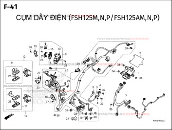 F41 – CỤM DÂY ĐIỆN – HONDA SH MODE 125 (K1N)