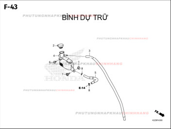 F43 – BÌNH DỰ TRỮ – HONDA AIR BLADE 125-160 (K3AT-K2ZT)