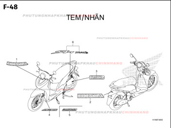 F48 – TEM XE – HONDA SH MODE 125 (K1N)