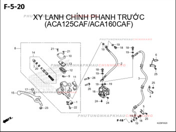F5-20 – XY LANH CHÍNH PHANH TRƯỚC (ABS) – HONDA AIR BLADE 125-160 (K3AT-K2ZT)