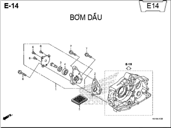 E14 – BƠM DẦU – HONDA WAVE RSX 110 (K07)