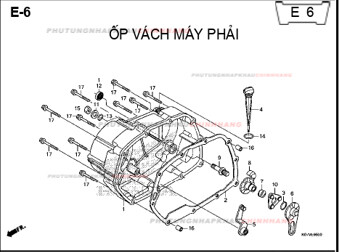 E6 – ỐP VÁCH MÁY PHẢI – HONDA WAVE RSX 110 (K07)
