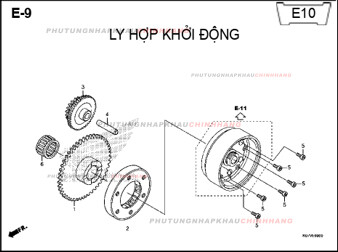 E9 – LY HỢP KHỞI ĐỘNG – HONDA WAVE RSX 110 (K07)