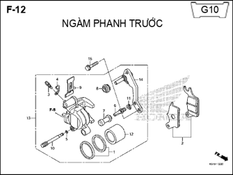 F12 – NGÀM PHANH TRƯỚC – HONDA WAVE RSX 110 (K07)