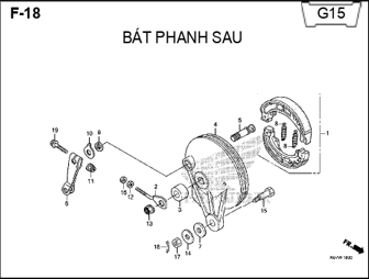 F18 – BÁT PHANH SAU – HONDA WAVE RSX 110 (K07)