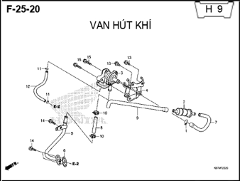 F25-10 – VAN HÚT KHÍ – HONDA WAVE RSX 110 (K07)