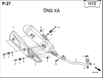 F27 – ỐNG XẢ – HONDA WAVE RSX 110 (K07)