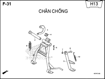 F31 – CHÂN CHỐNG – HONDA WAVE RSX 110 (K07)