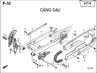 F32 – CÀNG SAU – HONDA WAVE RSX 110 (K07)