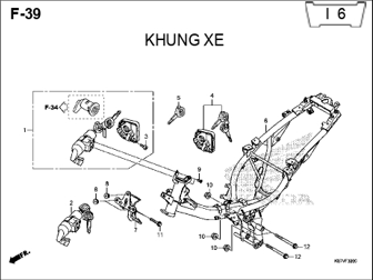 F39 – KHUNG XE – HONDA WAVE RSX 110 (K07)