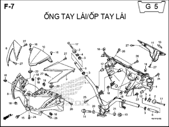 F7 – ỐP TAY LÁI – HONDA WAVE RSX 110 (K07)
