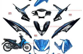 Bộ dàn áo Wave RSX 110 2016 màu Xanh Dương Đen Phanh đĩa Vành nan hoa (11 món), Bộ nhựa màu Wave Rsx 110 2015 2017 2018 2019