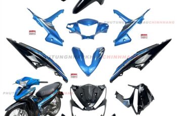 Bộ dàn áo Wave RSX 110 2018 2019 màu Xanh Dương Đen Phanh đĩa Vành nan hoa (11 món), Bộ nhựa màu Wave Rsx 110 2015 2016 2017