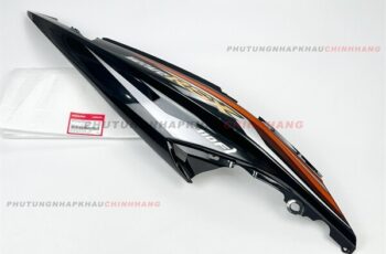 Ốp sườn Phải Wave RSX 110 2015 màu Đen Bóng tem Cam Đen, Bụng sau Wave Rsx 110 Fi, Xăng cơ 2016 2017 2018 2019