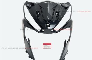 Mặt nạ lớn Wave RSX 110 2018 2019 màu Đen Bóng tem Đỏ Đen Vành Nam Hoa, Bộ mặt nạ trước Wave Rsx 110 Fi 2015 2016 2017