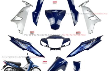 Bộ dàn áo (10 món) Wave A 110 2019 2020 màu Xanh Dương bản Tiêu Chuẩn, Dàn nhựa màu Wave Alpha 110 2017 2018 2021 2022 2023 2024 2025