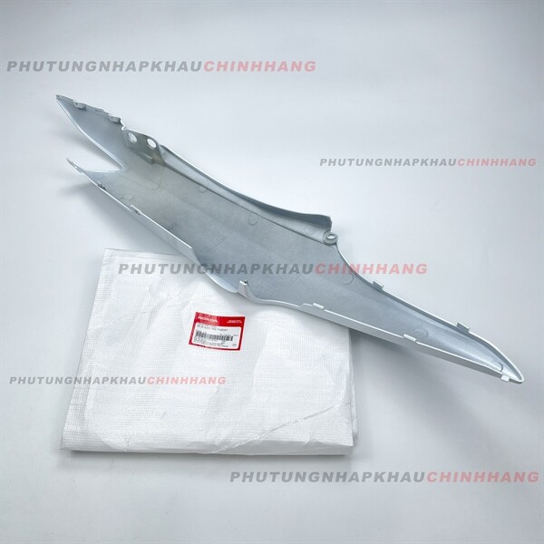 Ốp sườn trái Wave alpha 100 2006 2007 2008 2009 2010 trắng tem 16, ốp thân trái alpha 2011 2012 2013 2014 2015 2016 - 64650KWYA40ZC